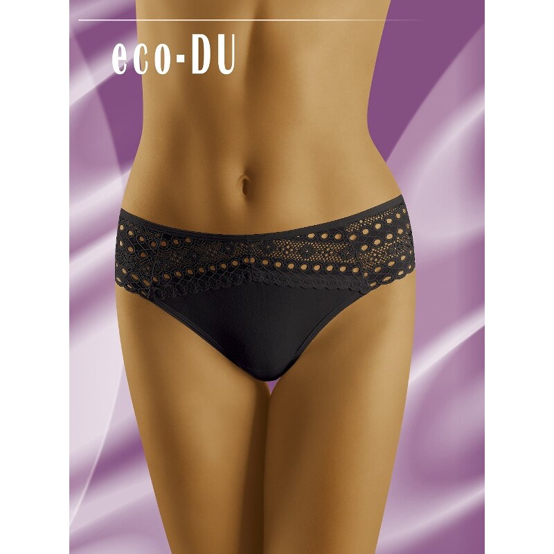 Wol-Bar Bavlnené nohavičky organická bavlna Eco-Du čierne, Farba 23161671