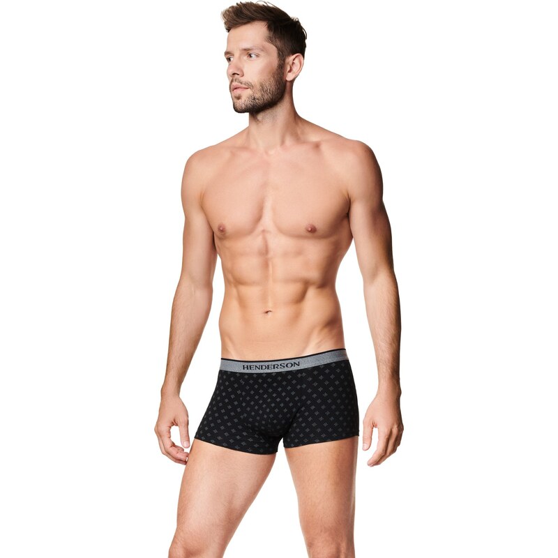 Henderson Pánske boxerky so vzorom Match 39331-99X čierne, Farba 27500121