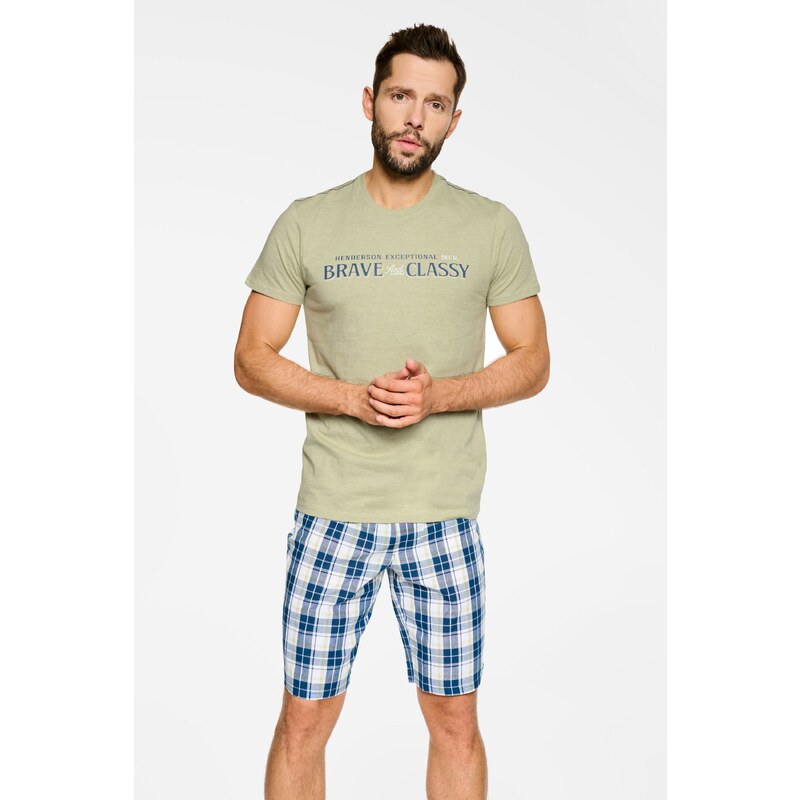 Henderson Pánske krátke pyžamo Proud 39735-65X mätové, Farba mätová 35412278