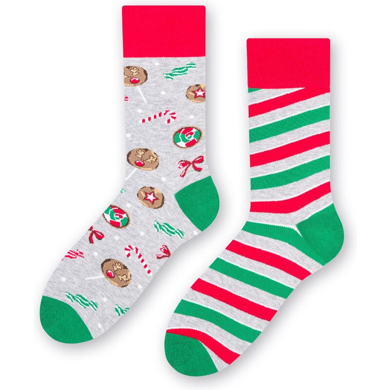 Steven Vianočné ponožky 136-069 melanžové svetlošedé/46, Farba Melanż 35512990