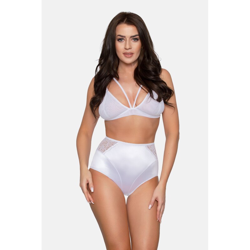 Babell Sťahovacie nohavičky s vyšším pásom Shiny BBL 103 biele, Farba 20156865