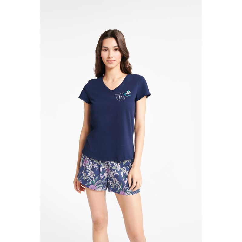 Henderson Ladies Dámske pyžamo krátke Bluebird 40621-59X tmavomodré, 41562704