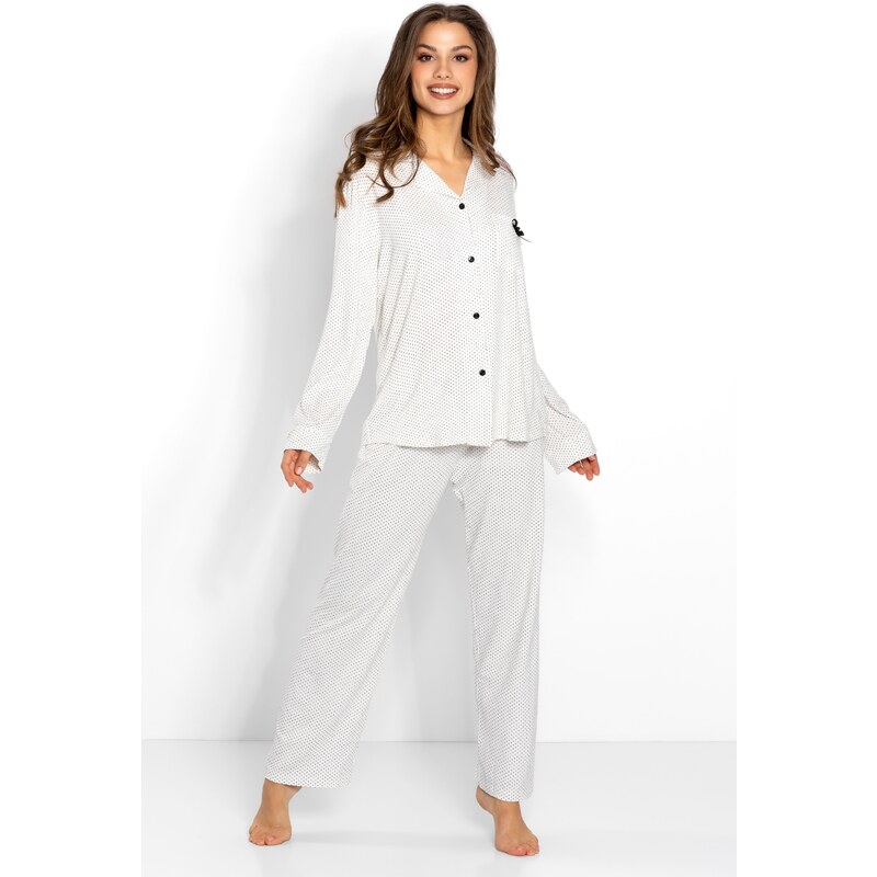 Momenti Per Me Luxusné dámske pyžamo na gombíky Beatrice, Farba 35367990