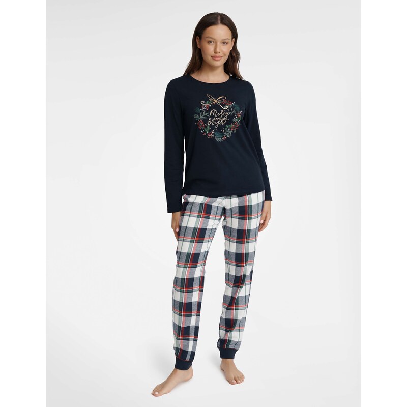 Henderson Ladies Dámske vianočné pyžamo Goldy 40939-59X tmavomodré, 44567418