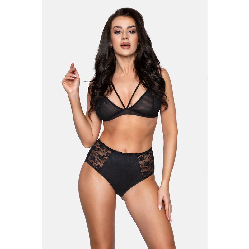 Babell Vyššie bavlnené sťahovacie nohavičky Lace-Fit BBL 070 čierne, 20155165