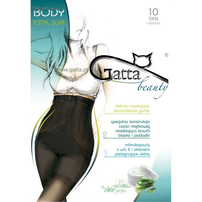 Gatta Sťahovacie zoštíhľujúce pančuchy silonky Body Total Slim 10 DEN 49927421