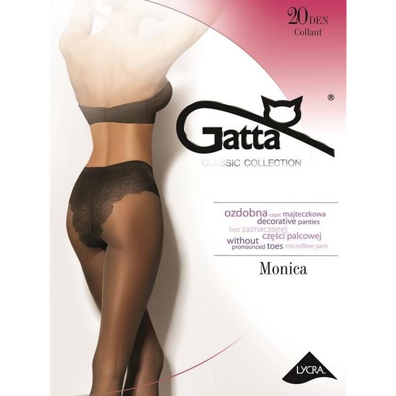 Gatta Pančuchy silonky Monica 20 DEN-xl, Farba grafitová 37650138