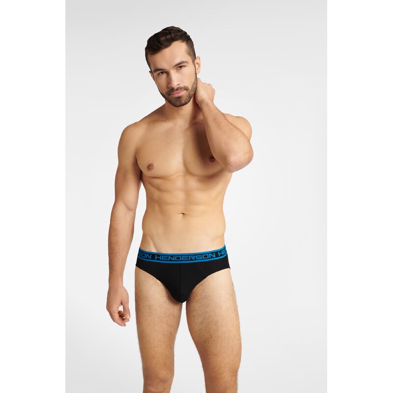 Henderson 2-PACK pánske bavlnené slipy Fuel 40834-MLC tmavomodré 57307301