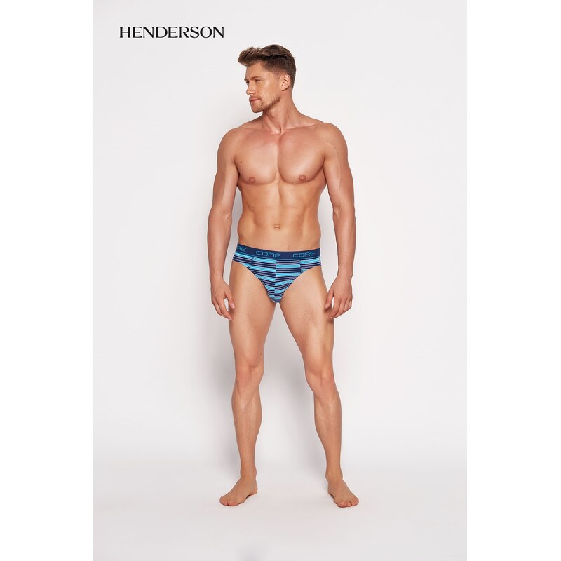 Henderson 2-PACK pánske bavlnené slipy B027 35434-55x nebesky modré 57307326