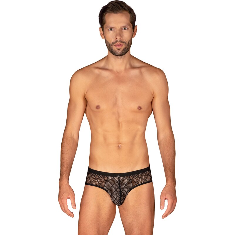 Obsessive Pánske slipy s otvorom Severio jockstrap, Farba čierna 57307327