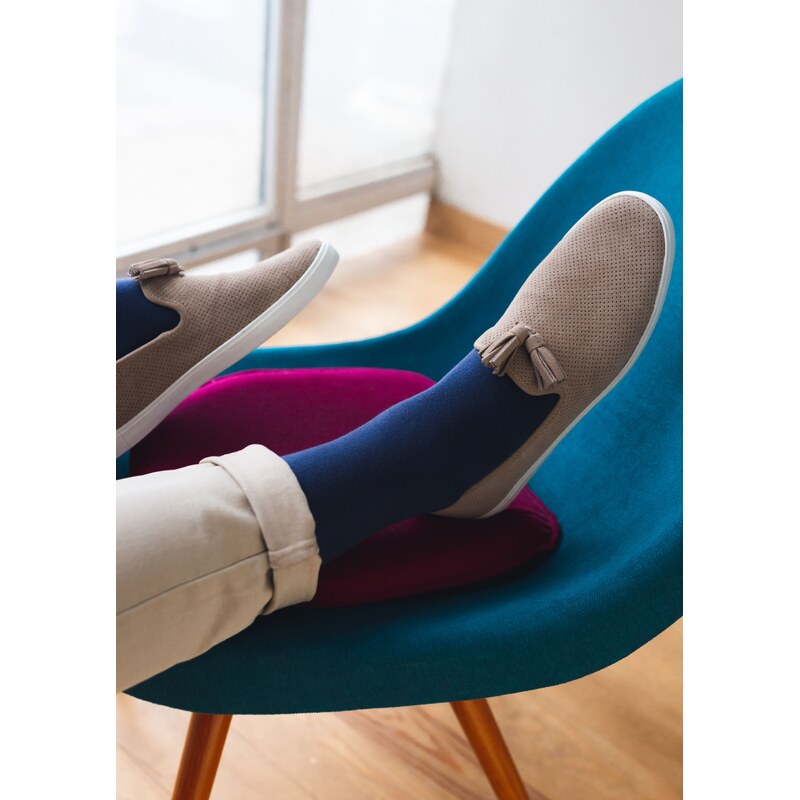 Steven Ponožky bavlnené 056-097 jeansové/41, Farba jeans 57343568