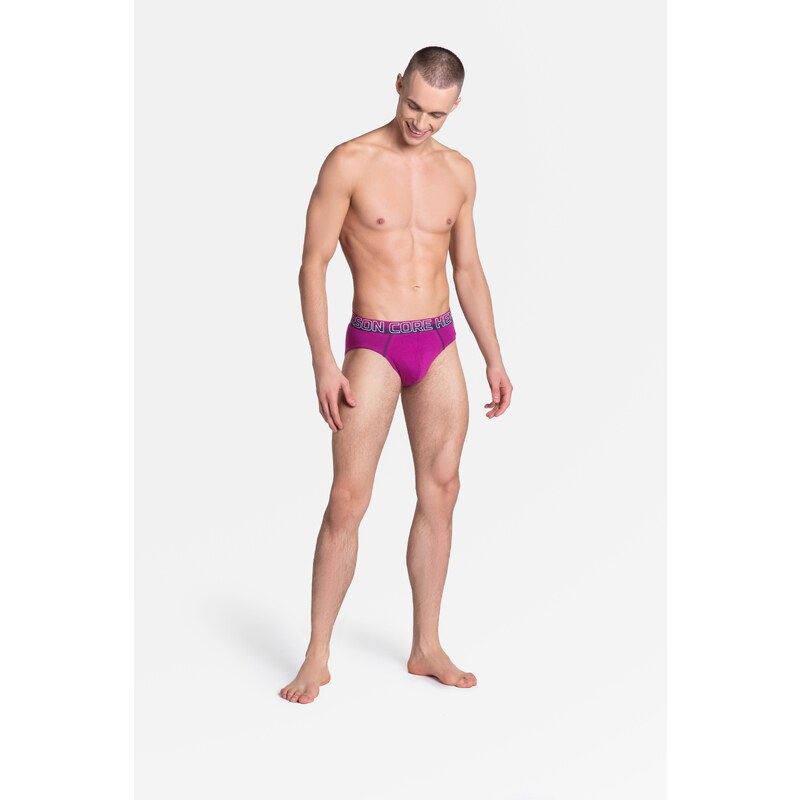 Henderson 2 PACK pánske slipy Luxe 39022 tmavomodré a jahodové, Farba 21665396