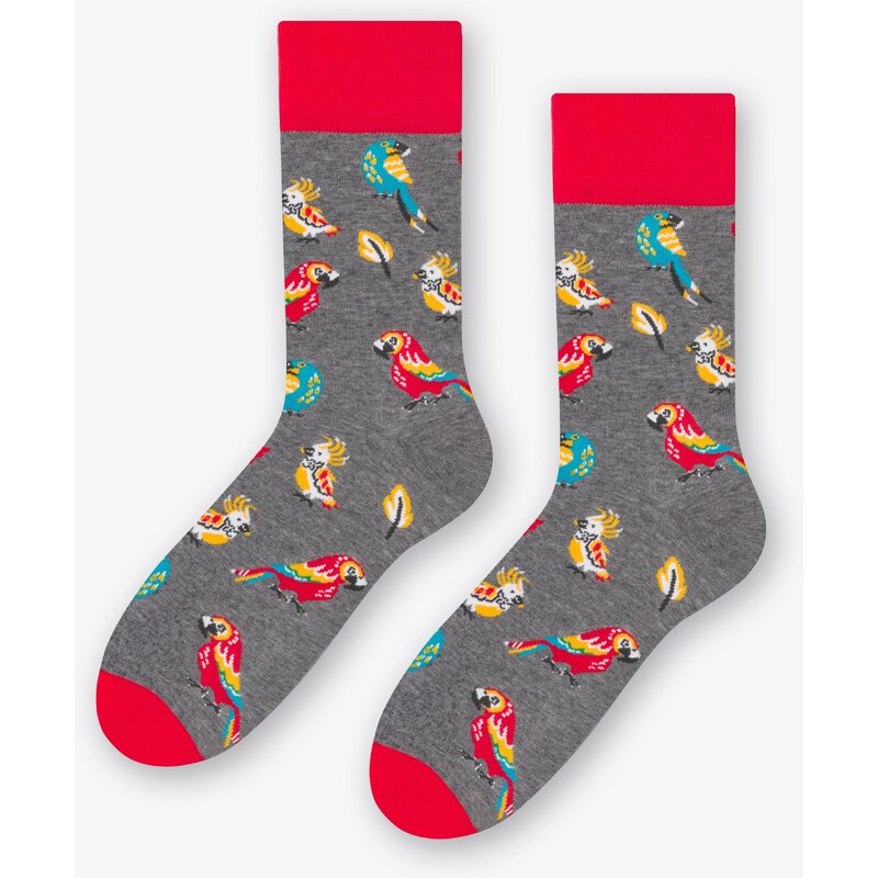 More Pánske ponožky s papagájmi Parrots 079-267/42, Farba melanžová 57343600