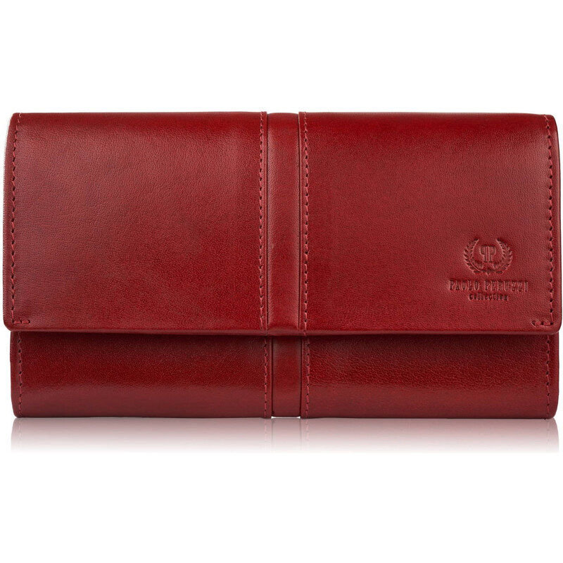 Paolo Peruzzi Dámska kožená peňaženka veľká s RFID AL-06-RD| bordová 59075439