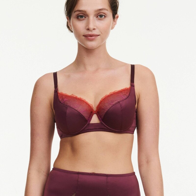 Polovystužená podprsenka Tatoo love Chantelle Pulp z úpletu a čipky, s 59075468