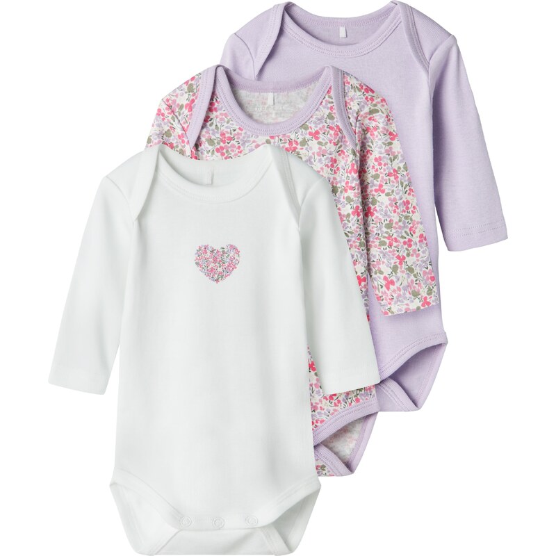 NAME IT Body zelená / levanduľová / purpurová / biela 54800527
