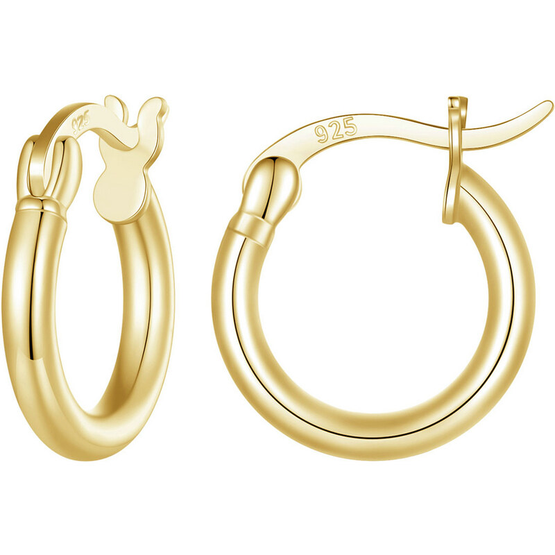 Ligot Strieborné pozlátené náušnice kruhy 59079079