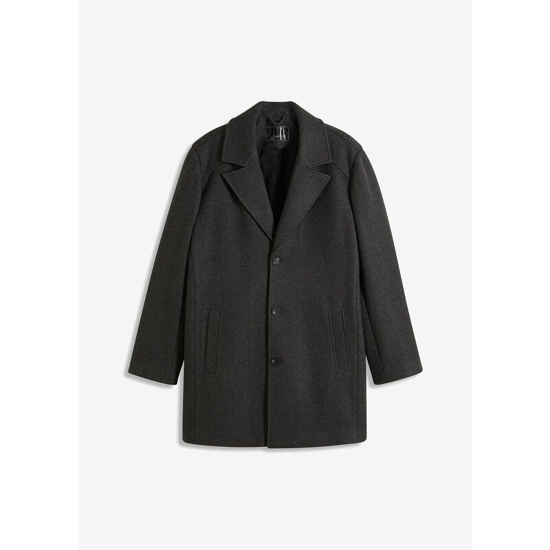 bonprix Krátky kabát s vlnou, farba šedá 59080837