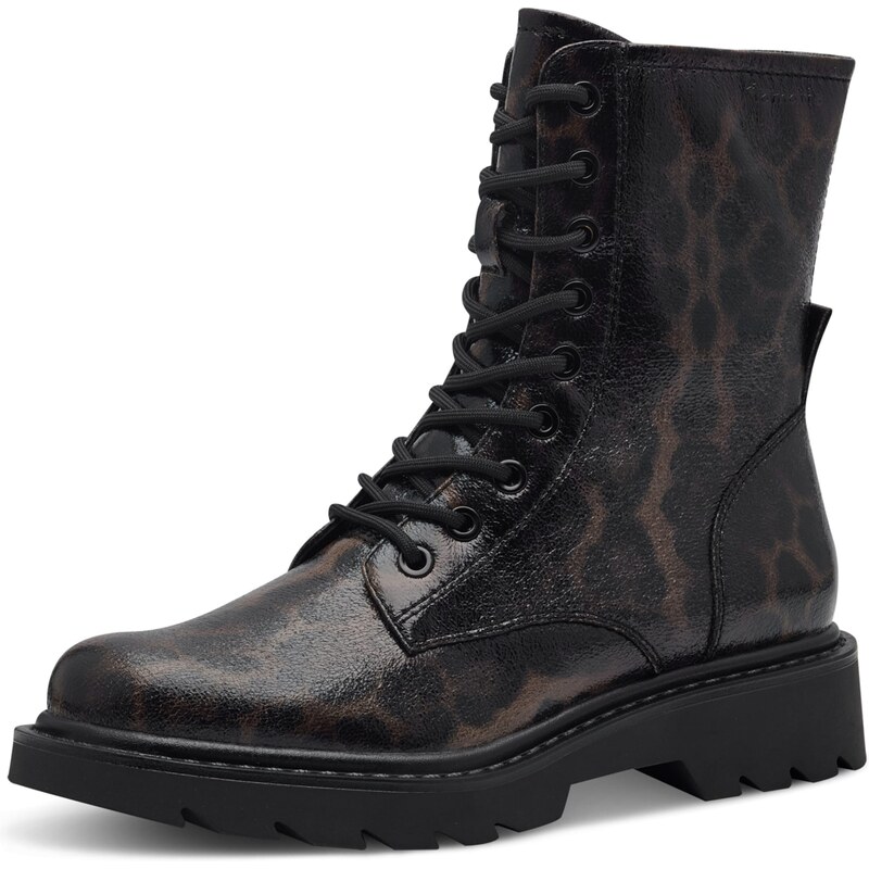 Tamaris Šnurovacie členkové čižmy hnedá / čierna 59083307