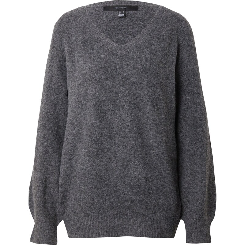VERO MODA Sveter VMLEAF tmavosivá 60683294