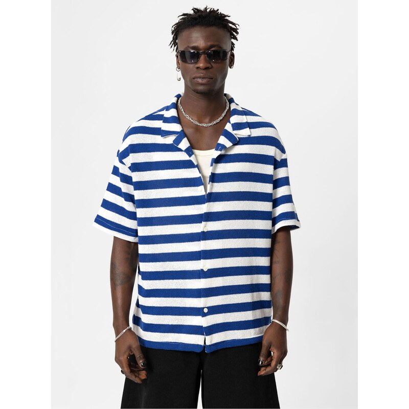 VAMOS CLO Košeľa kobaltovomodrá / biela 60683180