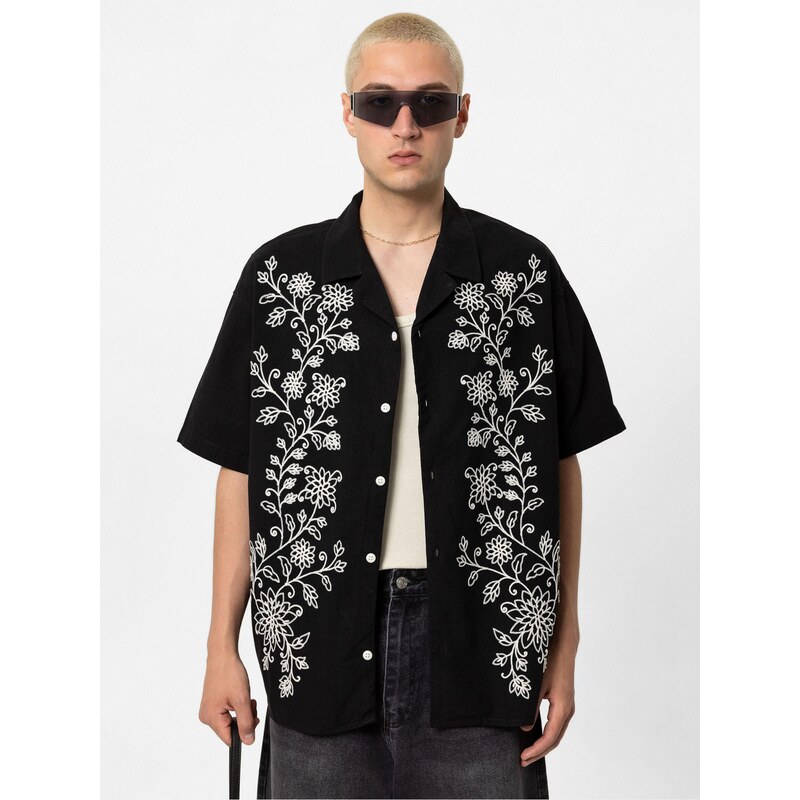 VAMOS CLO Košeľa čierna / biela 60683170