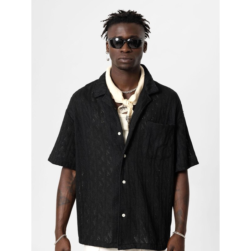 VAMOS CLO Košeľa čierna 60683137