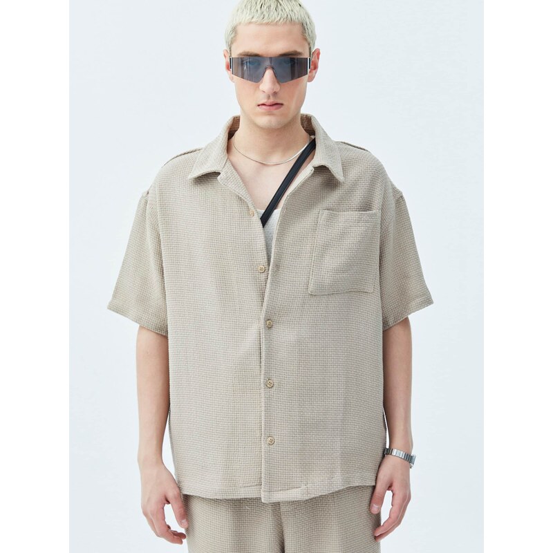 VAMOS CLO Košeľa béžová 60683244