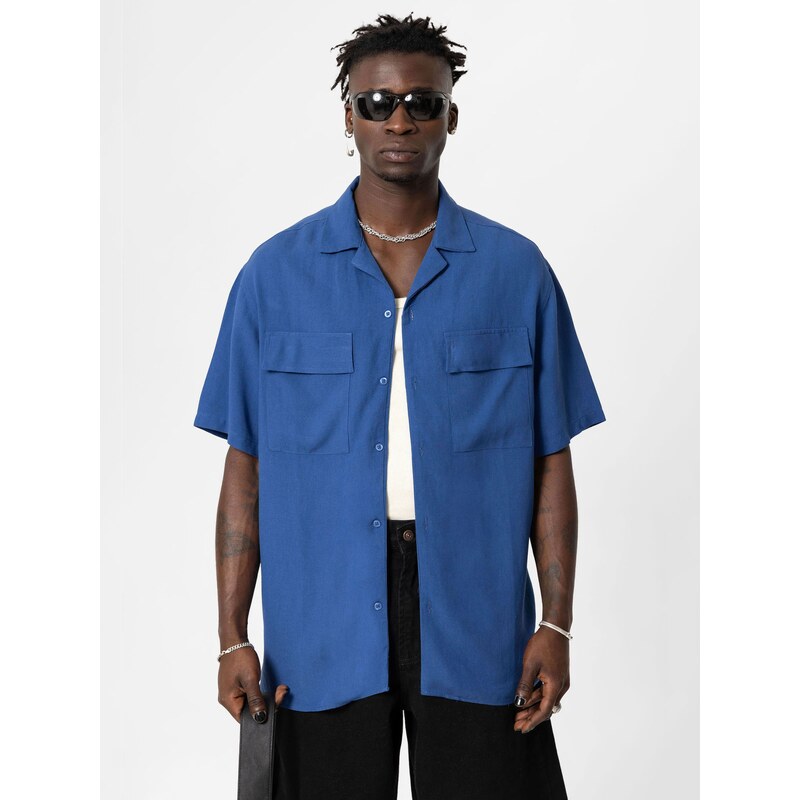 VAMOS CLO Košeľa Athens kobaltovomodrá 60683271