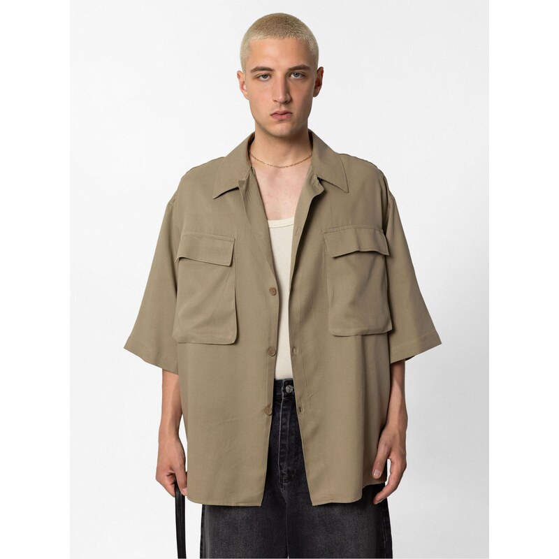 VAMOS CLO Košeľa olivová 60683265