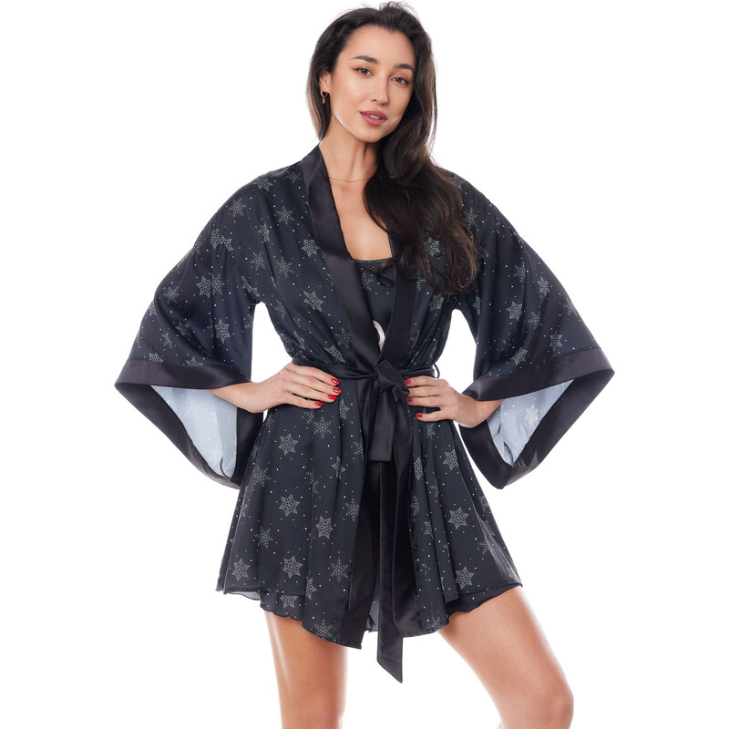 Aster Robe Čierne negližé - Anais 49785500