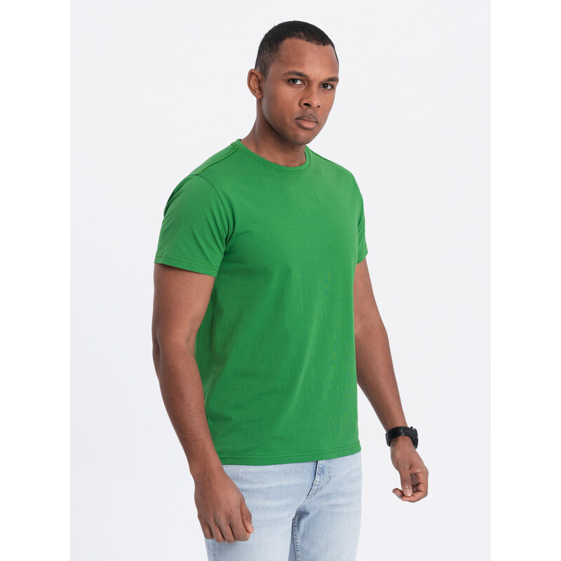 Ombre BASIC mens classic cotton T-shirt - green 57778449