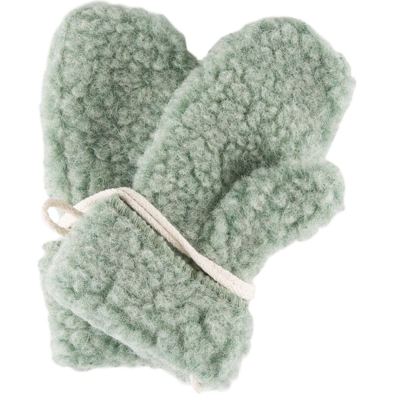 Vlnka Detské palčiaky z ovčej vlny zelená veľkosti oblečenia M 59092441