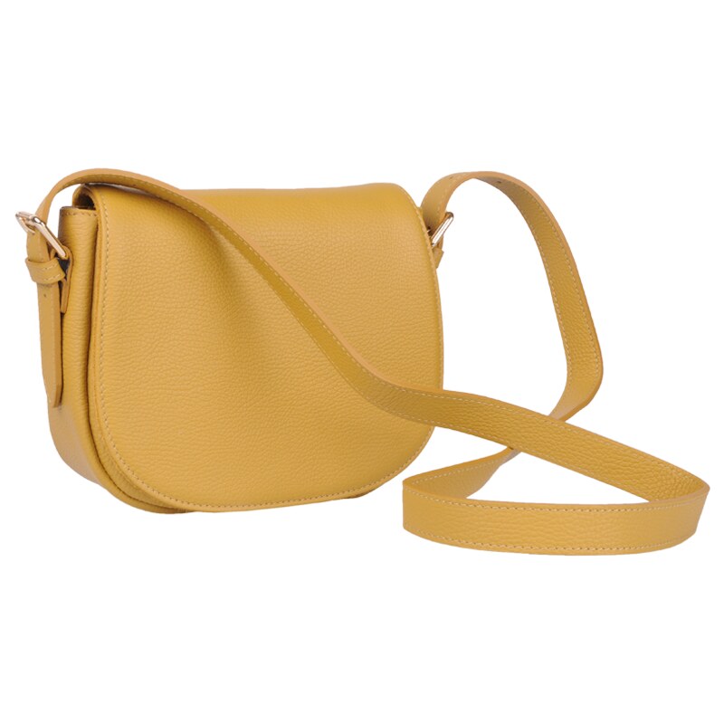 Žltá kožená talianska crossbody kabelka Caterina Senape NovaKabelka.sk 59091209