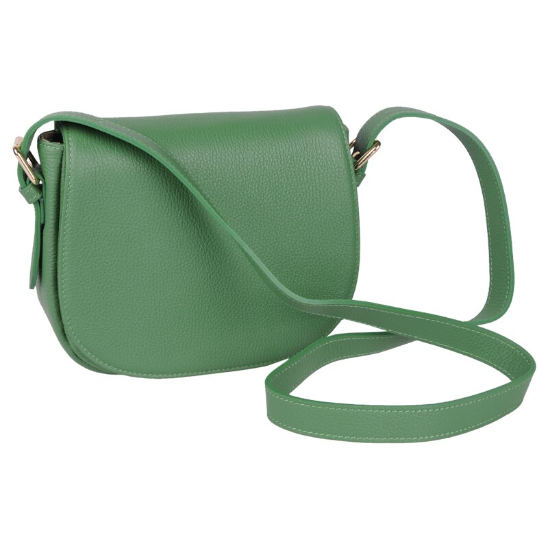 Zelená kožená talianska crossbody kabelka Caterina Verde NovaKabelka 59093684