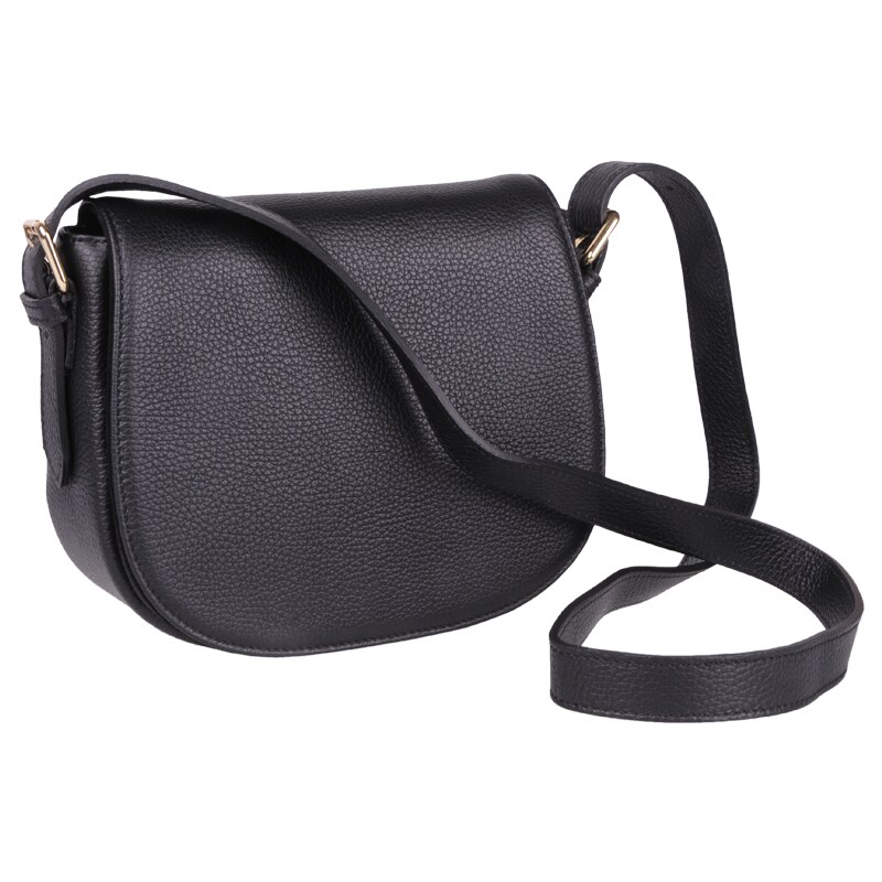 Čierna kožená talianska crossbody kabelka Caterina Nera NovaKabelka.sk 59093685