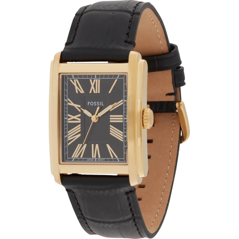 FOSSIL Analógové hodinky CARRAWAY zlatá / čierna 60219008