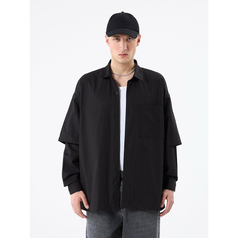 VAMOS CLO Košeľa čierna 60683187