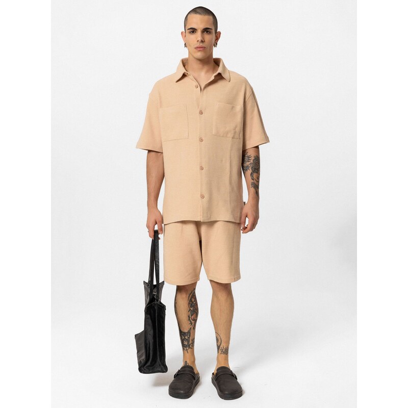 VAMOS CLO Košeľa Moselle béžová 60683239