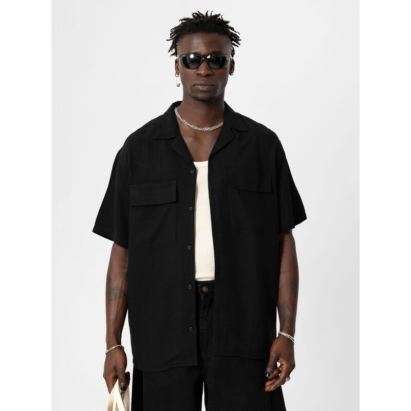 VAMOS CLO Košeľa Athens čierna 60683248