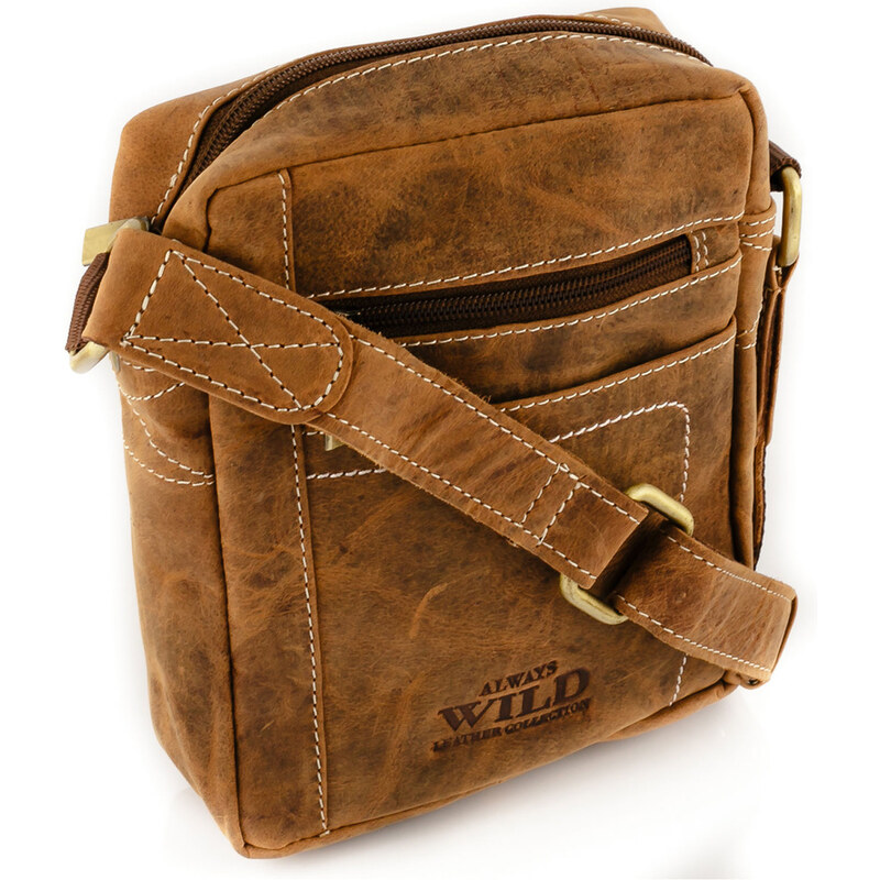 Crossbody taška z brúsenej kože Always Wild 58389251