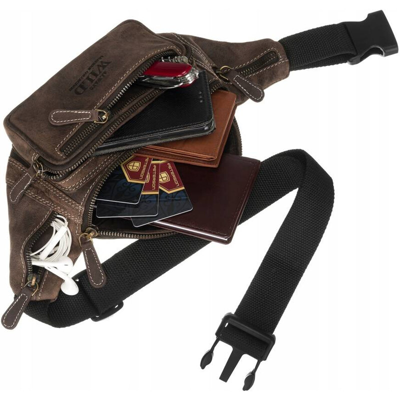 Bedrová a ramenná taška z prírodnej kože - Always Wild 58404749