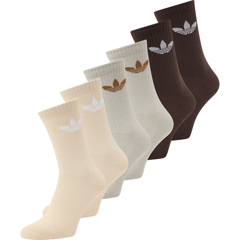 ADIDAS ORIGINALS Ponožky Trefoil béžová / čokoládová / svetlosivá 59108406