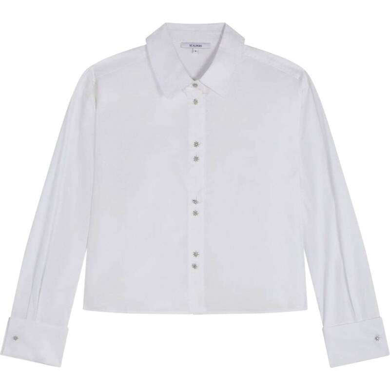 Scalpers Blúzka Joy šedobiela 59108515