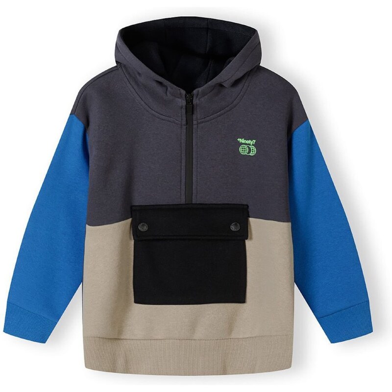 MINOTI Mikina modrá / sivobéžová / tmavosivá / čierna 59806189