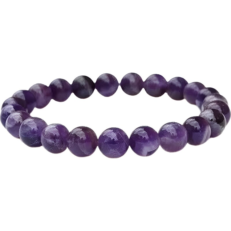 Olivie Náramok 8mm/16cm VYSNENÝ AMETYST 9160 59123471