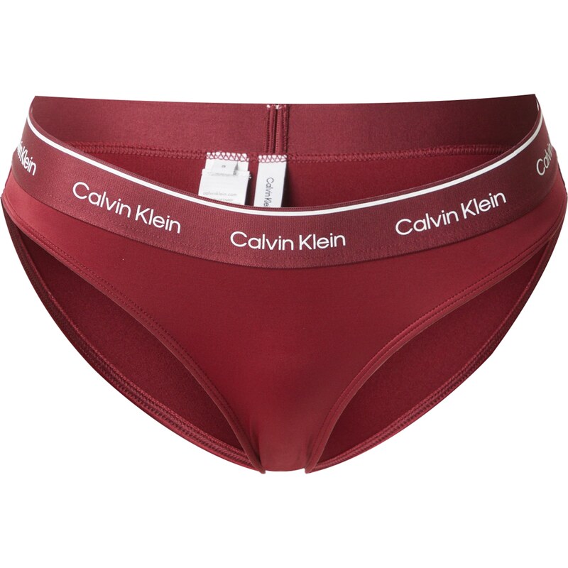 Calvin Klein Swimwear Bikinové nohavičky farba lesného ovocia / biela 63149119