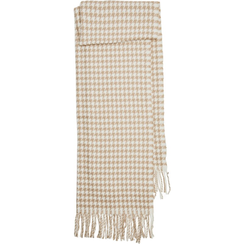 PIECES Šál PCJira tmavobéžová / šedobiela 58422362