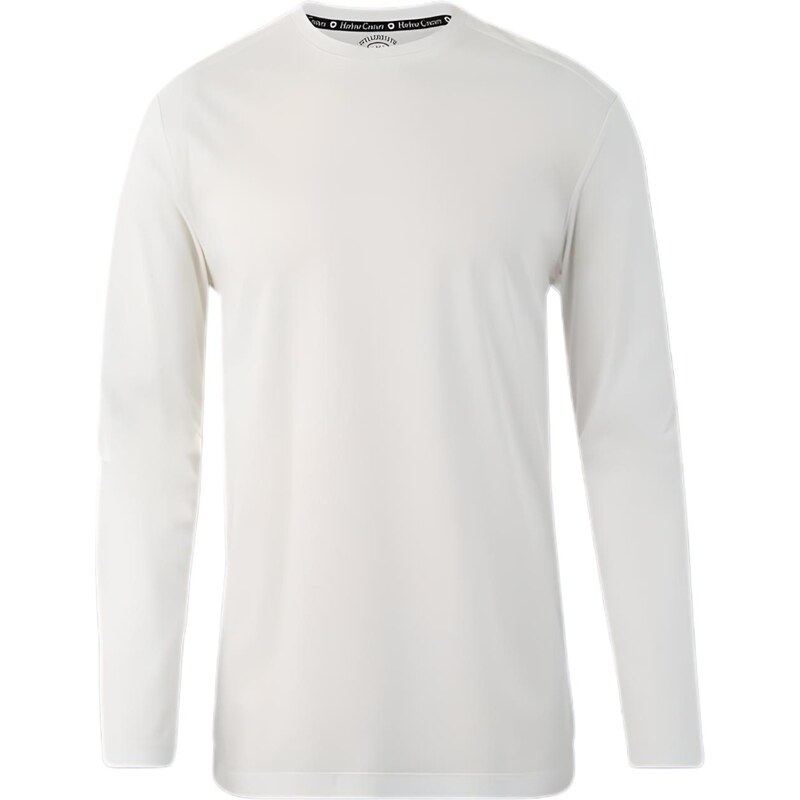 WELLENSTEYN pánske biele bavlnené tričko dlhý rukáv 59321805