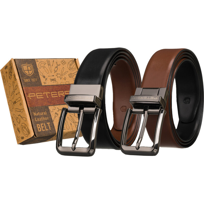 Široký, obojstranný pánsky opasok s otočnou prackou - Peterson 58386083